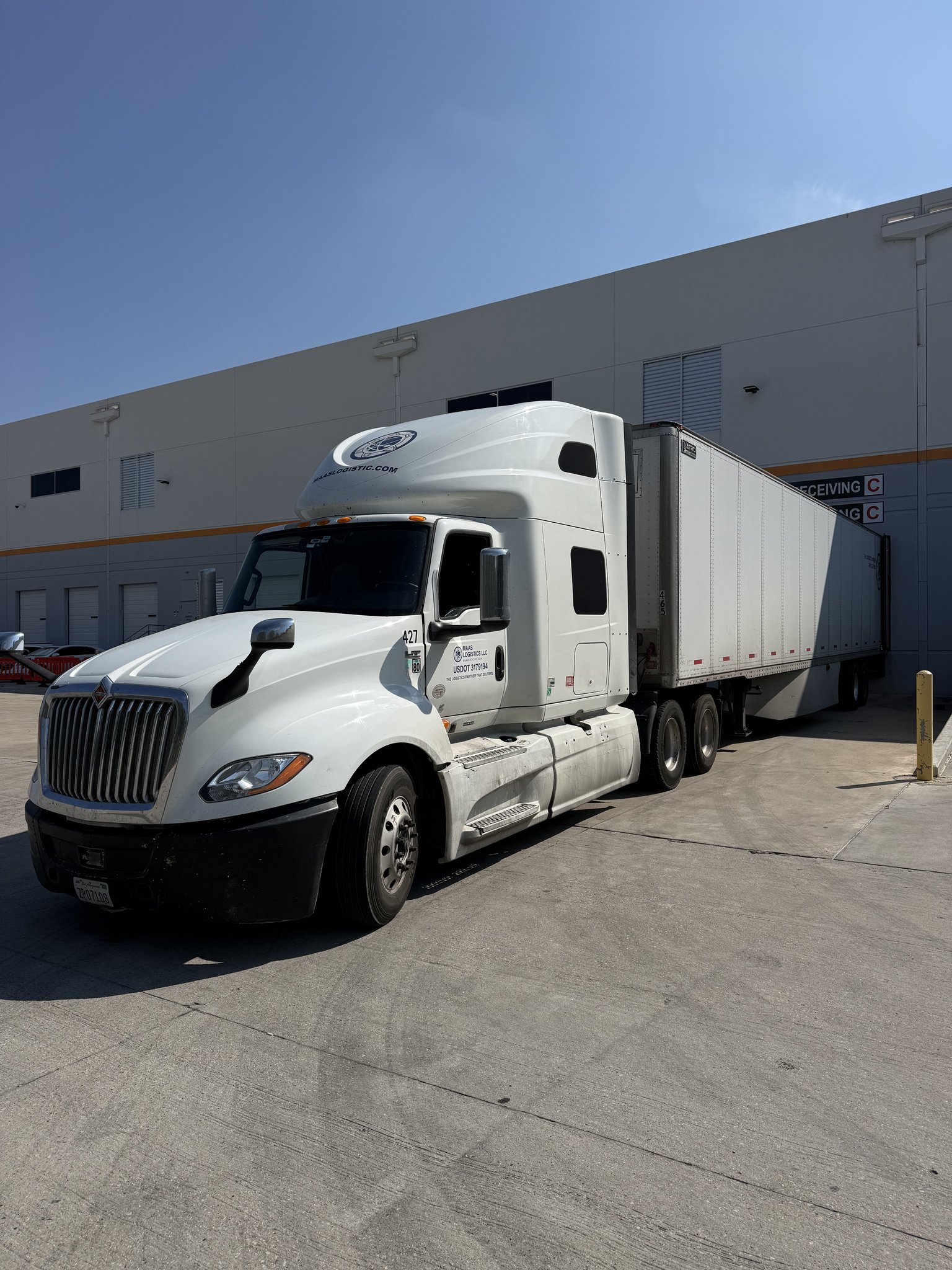 Maas Logistics enclosed trailer